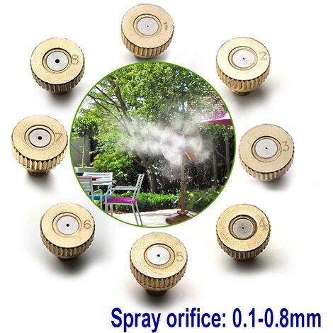 Kit De Buses De Brumisation, 10 Pièces, Pulvérisateur Avec Raccord Pour Patio, Système De Refroidissement D&39eau Pour Jardin Extérieur,White 0.4mm Kit,CHINA – Image 5
