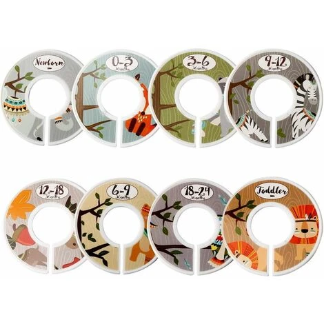 8 Intercalaires Ronds Pour Vêtements De Bébé (du Nouveau-né à 24 Mois), Kueatily