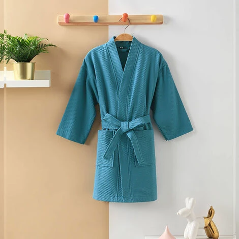 Peignoir Enfant Avec Capuche, Noué – Image 4