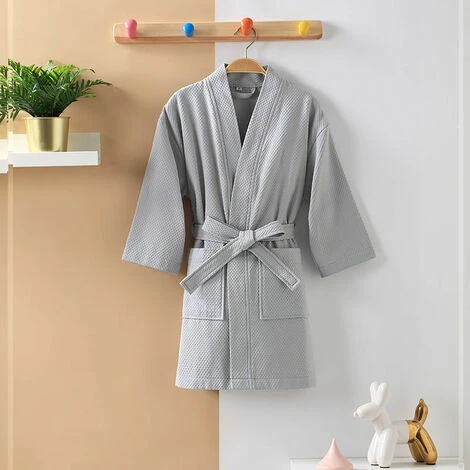 Peignoir Enfant Avec Capuche, Noué – Image 5