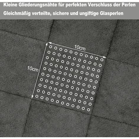 WOLTU Couverture Lestée. Couverture Pondérée 7kg. Contre Stress. Insomnie. Anxiété. 135x200cm Gris. GD008gr7M01 – Image 4