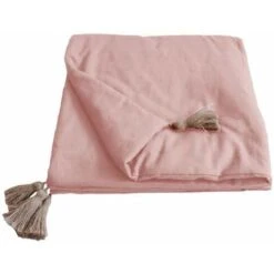 Edredon à Pompons Matelassé 90 X 190 Cm - 90x190cm - Rose Clair