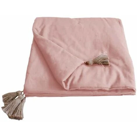 Edredon à Pompons Matelassé 90 X 190 Cm - 90x190cm - Rose Clair