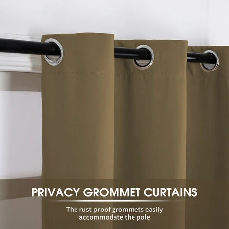Panneau Extérieur Et Intérieur Rideau Bloquant Le Soleil Intimité Rideaux à œillets – Image 4