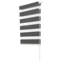 Store Enrouleur Zébré Jour Nuit 70 X 120 Cm Gris