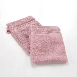 Lot De 2 Gants De Toilette 15 X 21 Cm Tendresse Rose