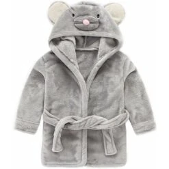 Peignoir Bébé Garçon Peignoir à Capuche Enfants Serviette De Bain Pyjamas Pyjamas 0-6 Ans IE002 (Hauteur: 90-100CM (120))