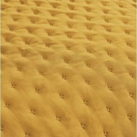 Dessus De Lit Bicolore Ocre 240x260 Atmosphera â Image 4