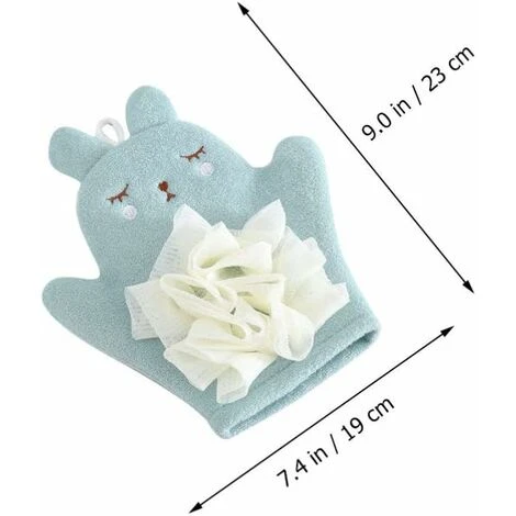 Gant De Bain Éponge Pour Enfants Dessin Animé Bébé Enfants Gants De Douche De Bain Éponge De Bain Marionnette De Bain Gant De Toilette Serviette Avec Des Dessins Danimaux (3 Pcs) – Image 2