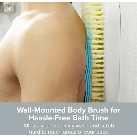 Épurateur De Dos Pour Mur De Douche Brosse De Douche Exfoliant Mains Libres Pour Un Nettoyage En Profondeur – Image 2