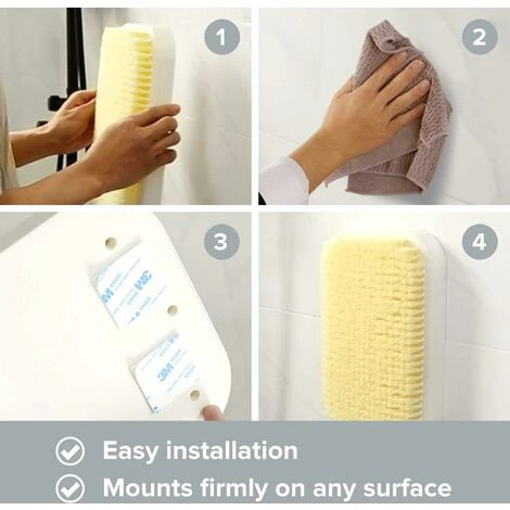 Épurateur De Dos Pour Mur De Douche Brosse De Douche Exfoliant Mains Libres Pour Un Nettoyage En Profondeur – Image 5