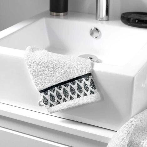 Lot De 2 Gants De Toilette Botanica Blanc