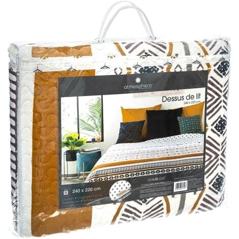 Dessus Lit Imprimé Etnik 240 X 220 Cm - Atmosphera Créateur D'intérieur – Image 3