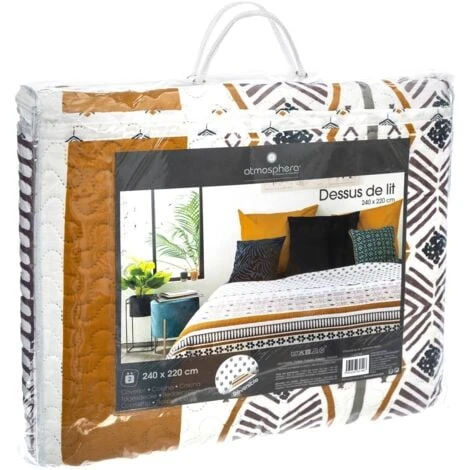 Dessus Lit Imprimé Etnik 240 X 220 Cm - Atmosphera Créateur D'intérieur – Image 4