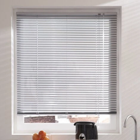 Store Vénitien Micro-perforé Aluminium 25mm - Gris - L50 X H175cm