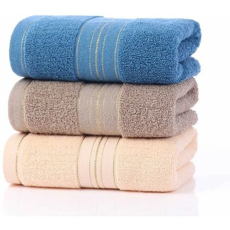 Towels Lot De 3 Serviettes De Bain , De Qualité Supérieure, Très Absorbantes, Lavables En Machine