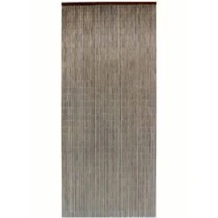 Rideau De Porte Bâtonnets De Bambou Vernis - Coloris Acajou - 90 X 200 Cm - Morel