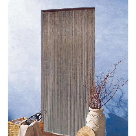 Rideau De Porte Bâtonnets De Bambou Vernis - Coloris Acajou - 90 X 200 Cm - Morel – Image 2