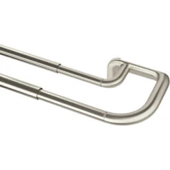 Umbra TWILIGHT – Double Tringle à Rideaux Extensible, Nickel Mat, 48-88" (122-224cm)