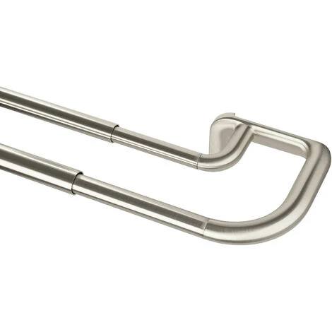 Umbra TWILIGHT – Double Tringle à Rideaux Extensible, Nickel Mat, 48-88" (122-224cm)