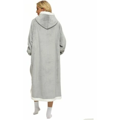 Peignoir Adulte,Peignoir De Bain Pour Femmes Peignoir De Bain à Capuche Avec Ceinture Et Poches, Doux Peignoir Confortable Pour La Douche Des Femmes – Image 4