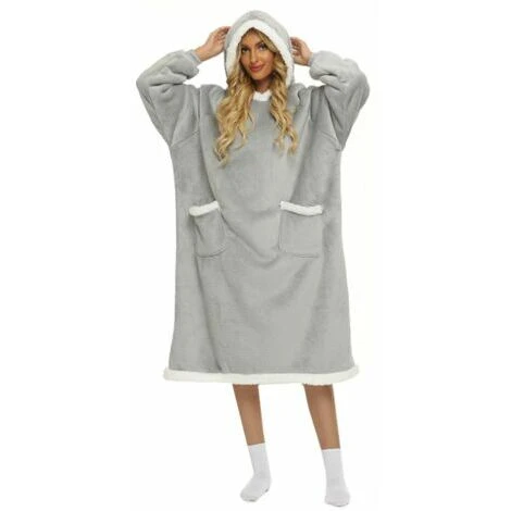 Peignoir Adulte,Peignoir De Bain Pour Femmes Peignoir De Bain à Capuche Avec Ceinture Et Poches, Doux Peignoir Confortable Pour La Douche Des Femmes – Image 5