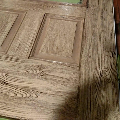 Un Ensemble De 2 Pieces En Caoutchouc A Grain De Bois, Peinture Murale Imitation Grain De Bois ZZ0034 Ensemble De Colonnes â Image 3