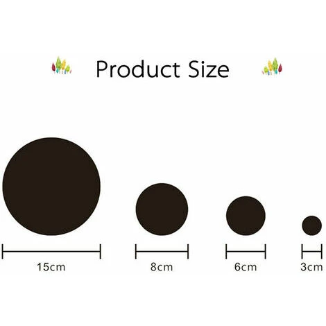 Miroir Sticker Mural 3D Dot Cercle Cercle Salon Chambre TV Fond Decoration Murale Miroir Autocollant Argent â Image 2