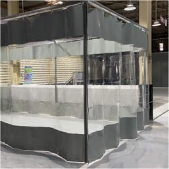 Rideau Exterieur Terrasse, Bache Transparente Avec Oeillets Et Crochet, 0.6mm Panneau PVC Plastique Rideau Impermeable Pour Garage Porches Terrasse Jardin, 3 Tailles