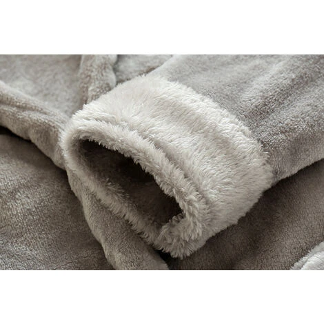 Blue Dream Peignoir En Flanelle Pour Enfants (gris Souris 110cm) Mignon Garçon Fille, Nouveau - Né Bébé Naissance Peignoir – Image 4