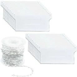 20 Pièces Stores Verticaux Poids Lattes Inférieures 89mm (3.5) X 10m Kit De Réparation De Store, Blanc