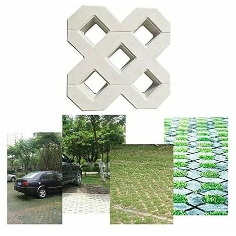 Moule A Pavé,Moule Pour Dalles En Beton Bricolage Square Garden Chemin Béton Plastique Brique De Pavage Propylène Pavement Mold Walkway Jardin Bâtiments Accessoires Moule Beton (40X40CM) – Image 5