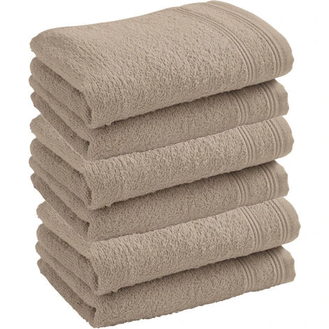 Lot De 6 Serviettes Invité éponge Spa 30 X 50 Cm / 400 Gr/m² - Spa Loutre