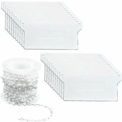 20 Pièces Stores Verticaux Poids Lattes Inférieures 89mm (3.5) X 10m Kit De Réparation De Store, Blanc