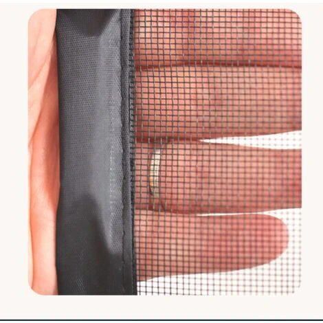 Nouvelle 80x200cm Moustiquaire Porte Magnétique Rideau Moustiquaire Pour Porte Rideau Anti Moustique Porte Moustiquaire Coulissante, Moustiquaire Aimantée à Scratch, Installation Facile, Noir – Image 5