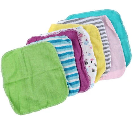 8pcs / Sac Des Serviettes A Main Rondelles Pour Le De En Coton