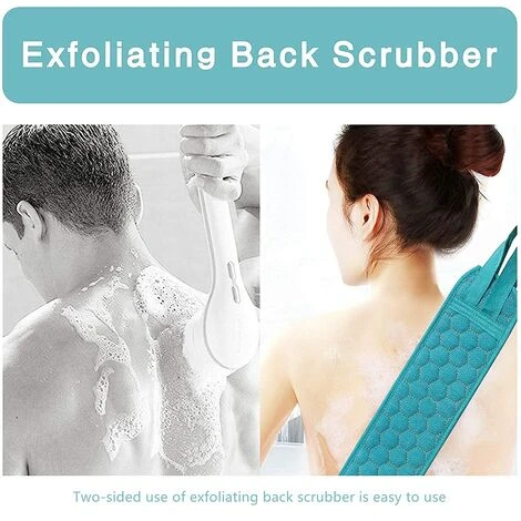 Épurateur Exfoliant Pour Le Dos, Gant Exfoliant Et Éponge De Bain Pour Douche (3 Pièces), Épurateur De Douche Pour Hommes Et Femmes, Peut Nettoyer En Profondeur Et Masser Votre Corps – Image 3
