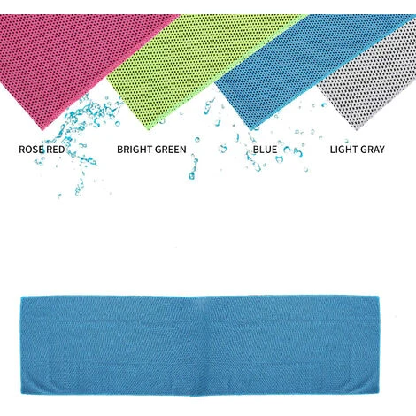 Serviette Rafraîchissante 4 Pièces, Serviette Rafraîchissante 30 X 100 Cm, Serviette De Sport, Serviette Rafraîchissante Ultra-Légère, Serviette De Voyage À Séchage Rapide, Serviette En Microfibre Pou – Image 2