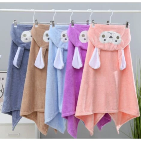 Serviette De Bain Pour Enfants Super Douce Serviette à Capuche Super Absorbant Peignoir Couverture Cadeau De Douche Pour Garçons Et Filles-70140 – Image 3