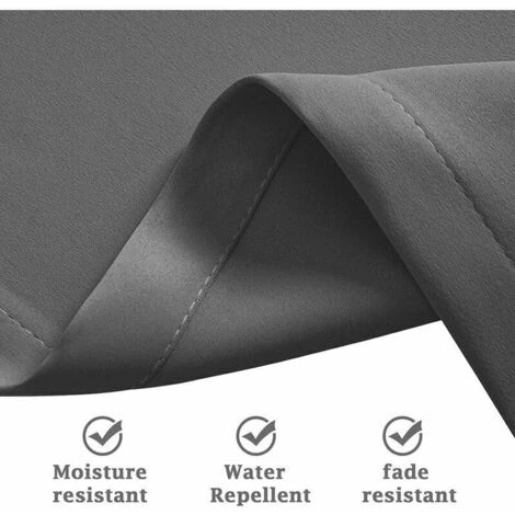 Rideau De Porte Occultant Et Imperméable Pour Extérieur, Jardin, Terrasse, Tonnelle Avec œillets Pour Porte Coulissante,1 Panneaux, 132X137cm – Image 4