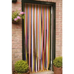 Rideau Anti Insectes Pour Portes 36 Bandes Balcon Jardin 90 X 210 Cm Multicolore