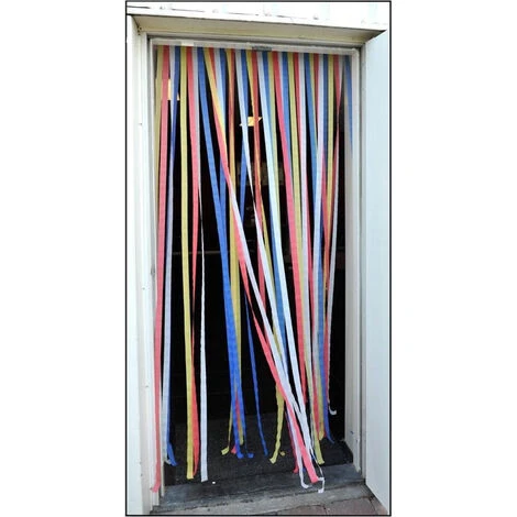 Rideau Anti Insectes Pour Portes 36 Bandes Balcon Jardin 90 X 210 Cm Multicolore â Image 2