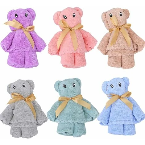 Gants De Toilette Bébé, 6pcs Serviette De Bain Bebe Coton Serviette Visage Bebe Lavable Chiffon De Bain Bebe Flanelle Débarbouillette Extra Doux Et Ultra Absorbant Pour Nouveauné Peau Sensible