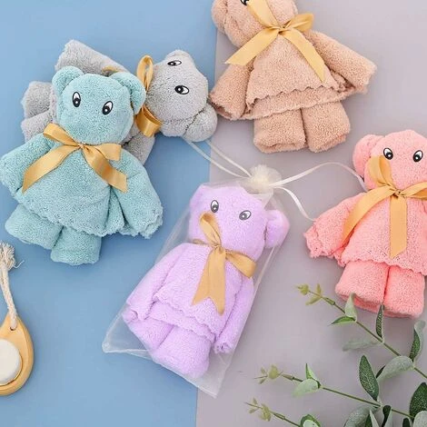 Gants De Toilette Bébé, 6pcs Serviette De Bain Bebe Coton Serviette Visage Bebe Lavable Chiffon De Bain Bebe Flanelle Débarbouillette Extra Doux Et Ultra Absorbant Pour Nouveauné Peau Sensible – Image 4